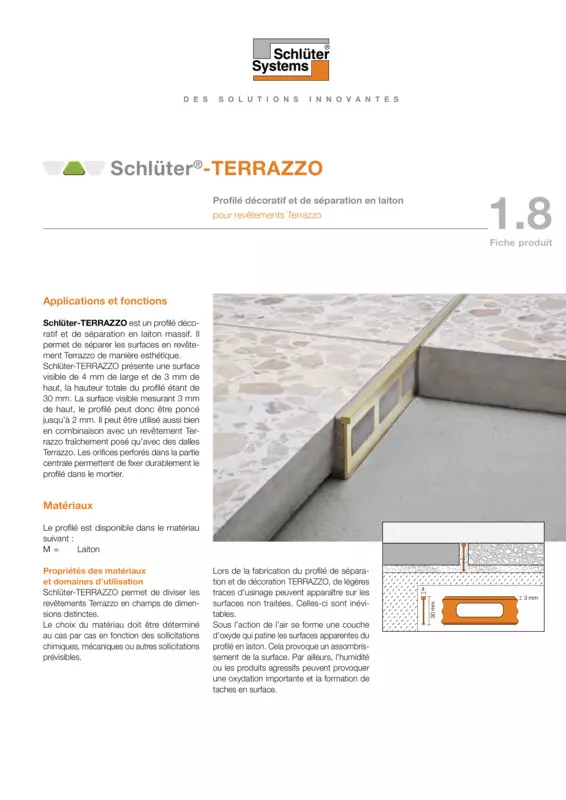 Schlüter-TERRAZZO | Fiche produit 1.8