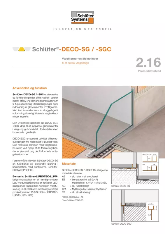 Schlüter-DECO-SG /-SGC | Produktdatablad 2.16