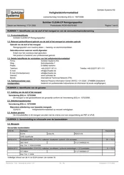 Schlüter-CLEAN-CP - Veiligheidsinformatieblad Schlüter-CLEAN-CP - Veiligheidsinformatieblad