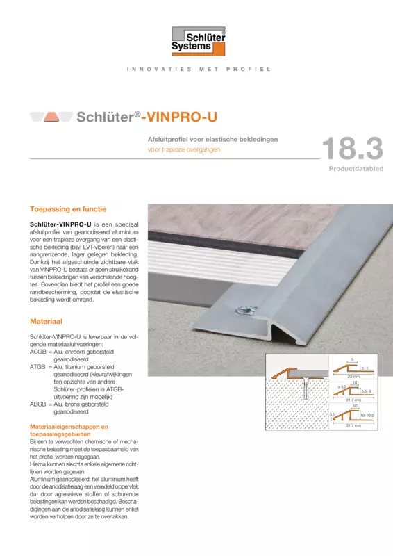 Schlüter-VINPRO-U | Productdatablad 18.3