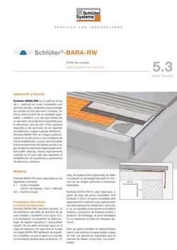 Schlüter-BARA-RW | Ficha Técnica 5.3