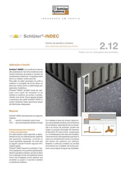 Schlüter-INDEC | Ficha de dados do produto 2.12