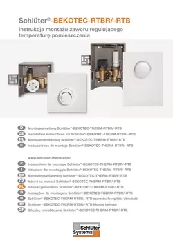 Schlüter-BEKOTEC-RTBR /-RTB /-RTBES – Instrukcja montażu zaworu regulującego temperaturę pomieszczenia