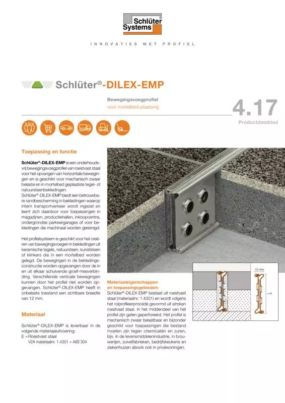 Schlüter-DILEX-EMP | Productdatablad 4.17