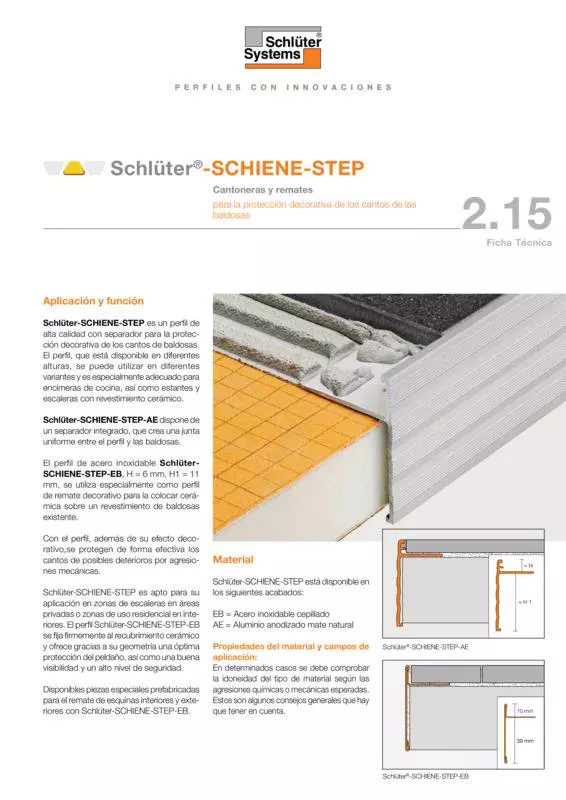 Schlüter-SCHIENE-STEP | Ficha Técnica 2.15