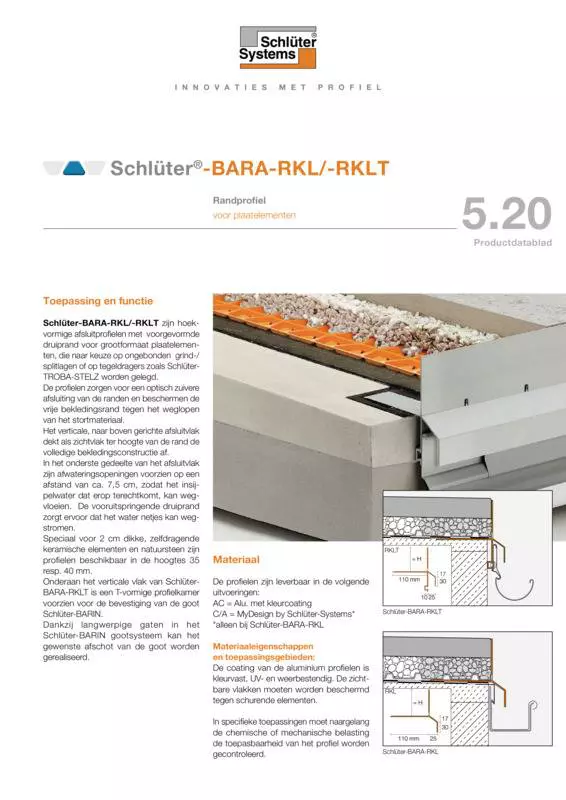Schlüter-BARA-RKL | Productdatablad 5.20