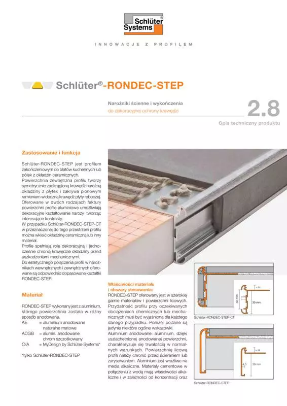Schlüter-RONDEC-STEP | Opis techniczny produktu 2.8