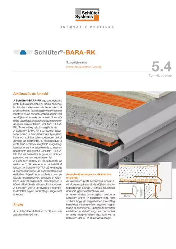 Schlüter-BARA-RK | Termék adatlap 5.4