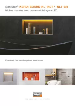 Schlüter-KERDI-BOARD-N /-NLT /-NLT-BR - Niches murales avec ou sans éclairage à LED