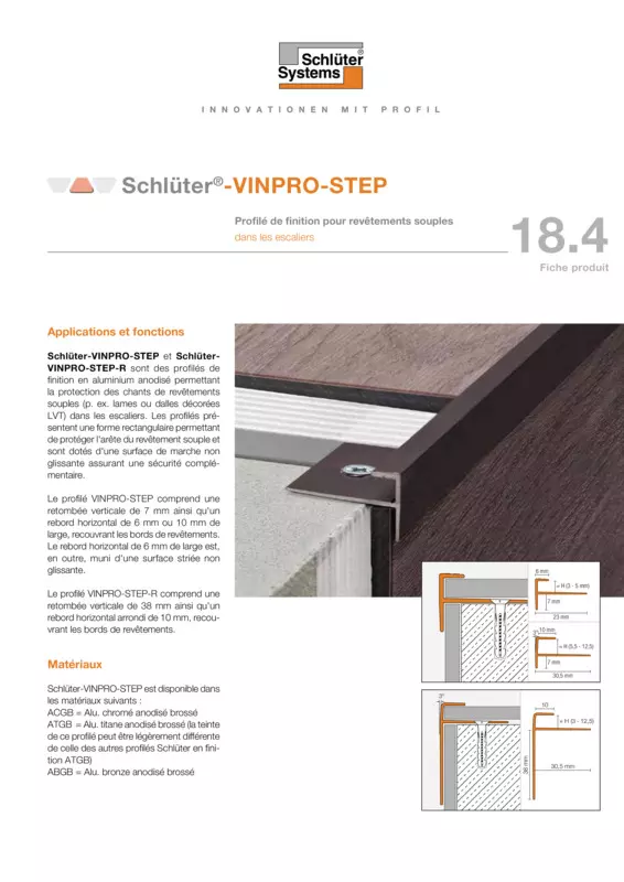 Schlüter-VINPRO-STEP | Fiche produit 18.4