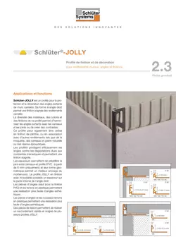 Schlüter-JOLLY | Fiche produit 2.3 Schlüter-JOLLY | Fiche produit 2.3