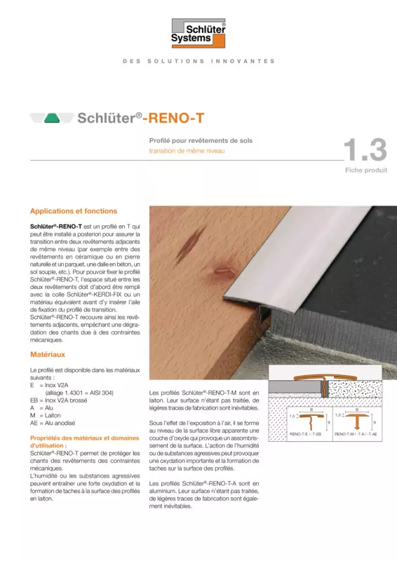 Schlüter-RENO-T | Fiche produit 1.3