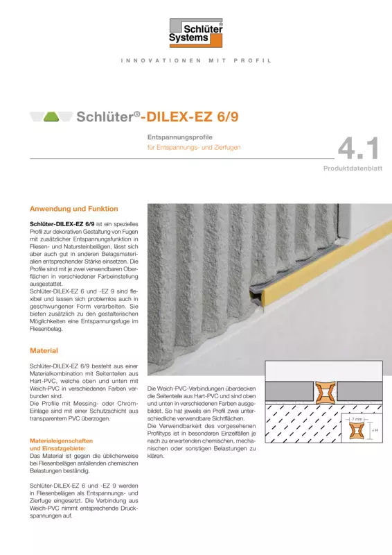 Schlüter-DILEX-EZ 6/9 | Produktdatenblatt 4.1