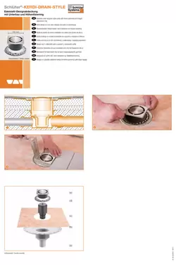 Schlüter-KERDI-DRAIN-STYLE - Stainless steel grate with height adjustment | Installation guide