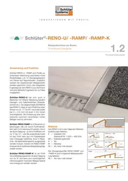 Schlüter-RENO-U /-RAMP /-RAMP-K | Produktdatenblatt 1.2