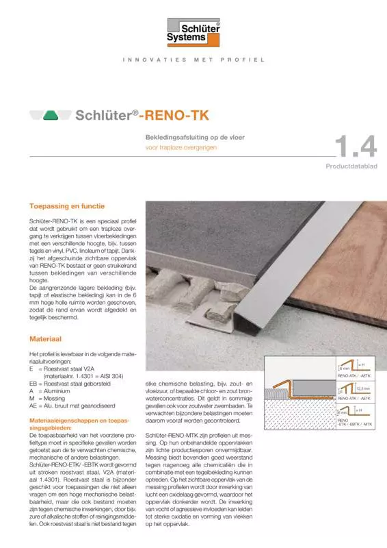 Schlüter-RENO-TK | Productdatablad 1.4