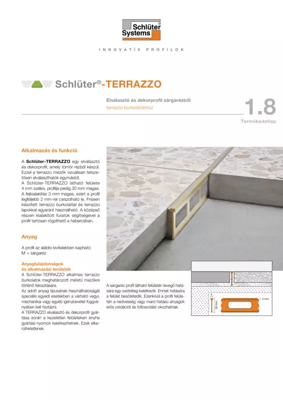 Schlüter-TERRAZZO | Termékadatlap 1.8