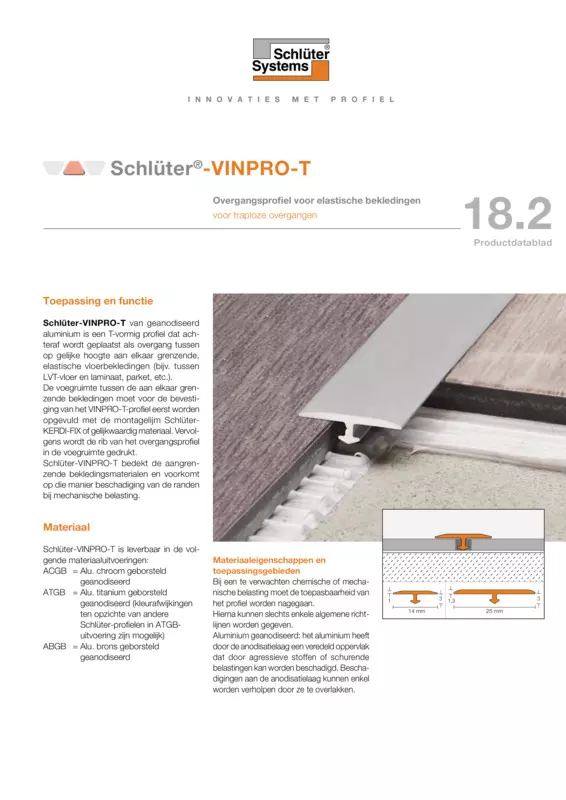 Schlüter-VINPRO-T | Productdatablad 18.2