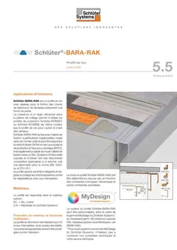 Schlüter-BARA-RAK | Fiche produit 5.5