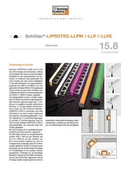 Schlüter-LIPROTEC-LLPM /-LLP /-LLPE | Productdatablad 15.8 Schlüter-LIPROTEC-LLPM /-LLP /-LLPE | Productdatablad 15.8
