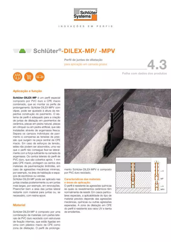Schlüter-DILEX-MP/-MPV | Ficha de dados do produto 4.3