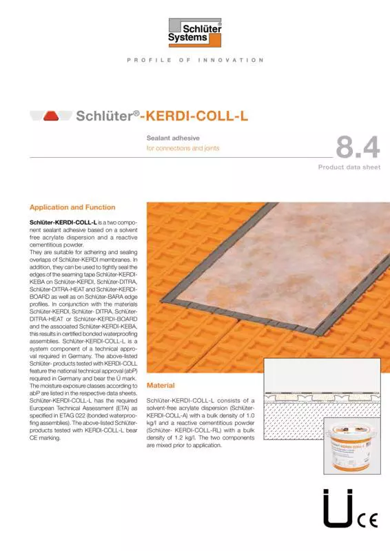 Schlüter-KERDI-COLL-L | Product data sheet 8.4