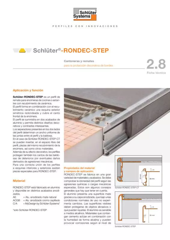 Schlüter-RONDEC-STEP | Ficha Técnica 2.8