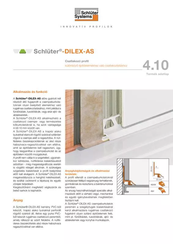 Schlüter-DILEX-AS | Termék adatlap 4.10