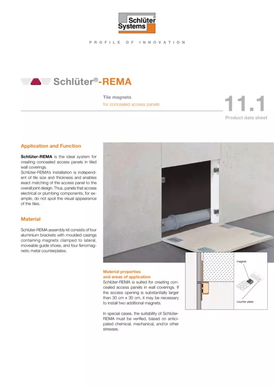 Schlüter-REMA | Product data sheet 11.1