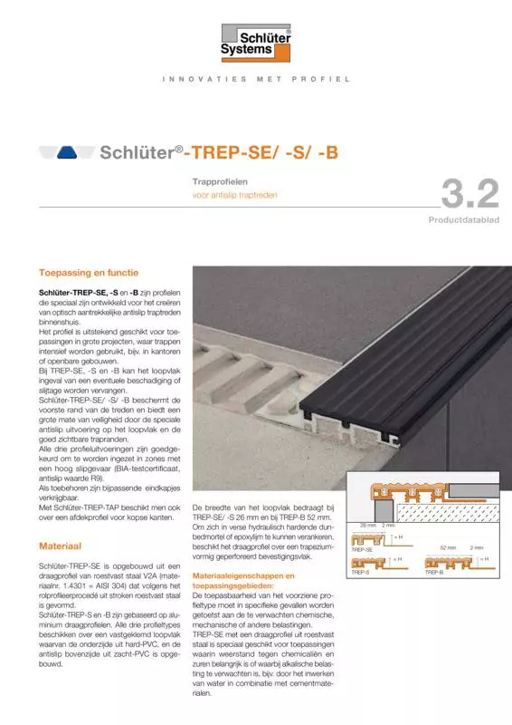 Schlüter-TREP-SE /-S /-B | Productdatablad 3.2