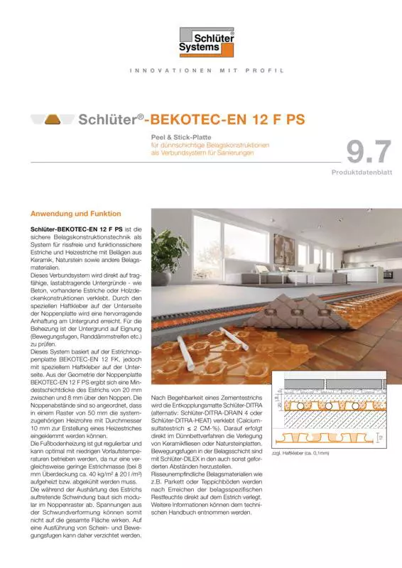 Schlüter-BEKOTEC-EN 12 F PS | Produktdatenblatt 9.7