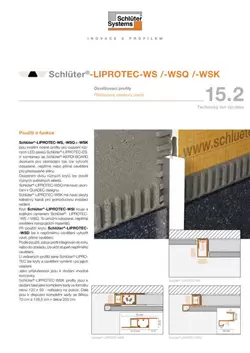 Schlüter-LIPROTEC-WS /-WSQ /-WSK | Technický list výrobku 15.2