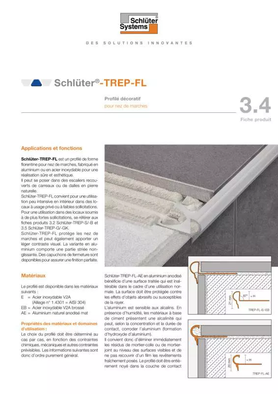 Schlüter-TREP-FL | Fiche produit 3.4