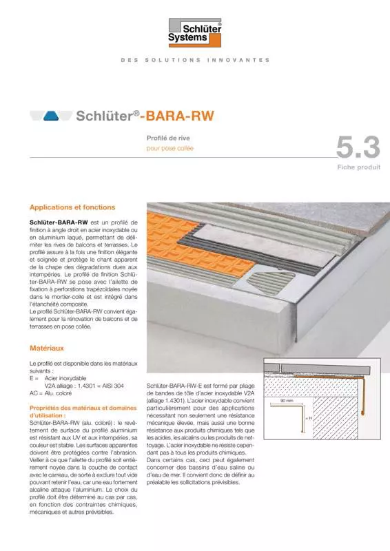 Schlüter-BARA-RW | Fiche produit 5.3