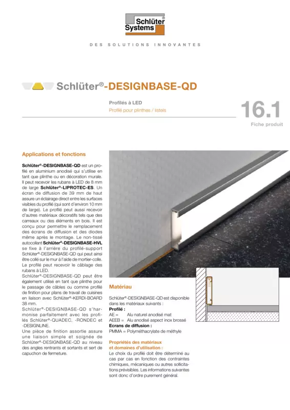 Schlüter-DESIGNBASE-QD | Fiche produit 16.1