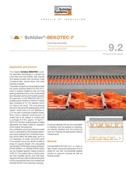 Schlüter-BEKOTEC-F | Product data sheet 9.2