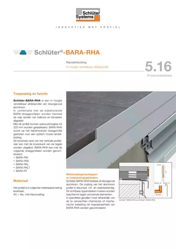 Schlüter-BARA-RHA | Productdatablad 5.16