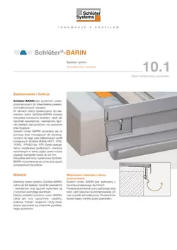 Schlüter-BARIN | Opis techniczny produktu 10.1