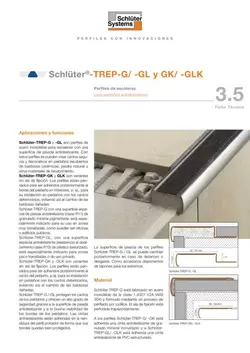 Schlüter-TREP-G /-GL y /-GK /-GLK | Ficha Técnica 3.5 Schlüter-TREP-G /-GL y /-GK /-GLK | Ficha Técnica 3.5