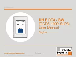 Schlüter-DITRA-HEAT-E RT3/BW - User Manual