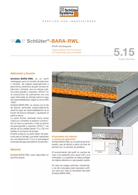 Schlüter-BARA-RWL | Ficha Técnica 5.15