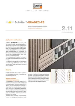 Schlüter-QUADEC-FS | Product data sheet 2.11
