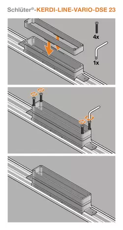 Schlüter-KERDI-LINE-VARIO-DSE 23 - Monteringsvejledning
