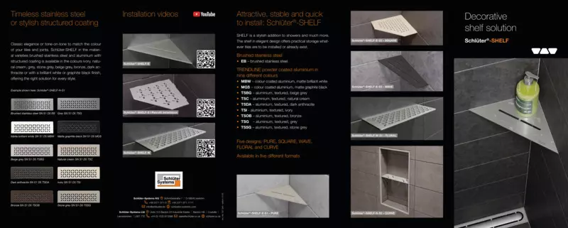 Schlüter-SHELF - Decorative shelf solution