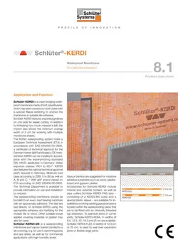 Schlüter-KERDI | Product data sheet 8.1