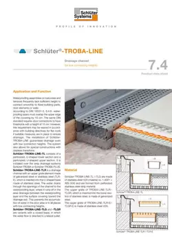 Schlüter-TROBA-LINE | Product data sheet 7.4