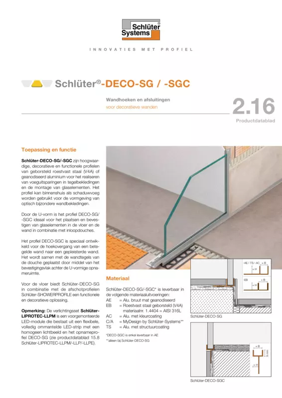 Schlüter-DECO-SG /-SGC | Productdatablad 2.16