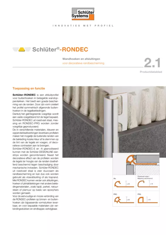 Schlüter-RONDEC | Productdatablad 2.1