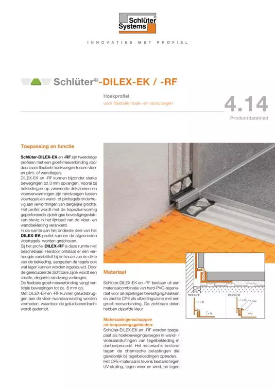 Schlüter-DILEX-EK /-RF | Productdatablad 4.14
