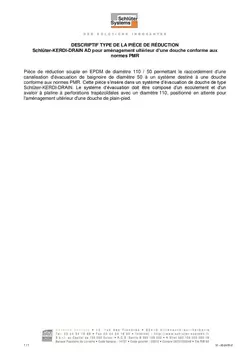 Schlüter-KERDI-DRAIN-AD – Descriptif type R5-DIV19-V1